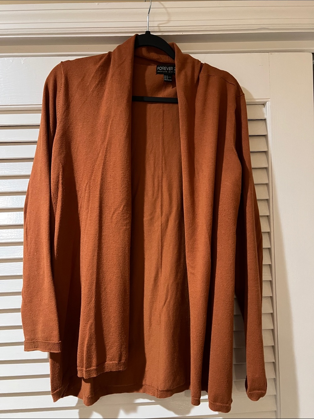 Forever 21 Burnt Orange Open-Front Cardigan